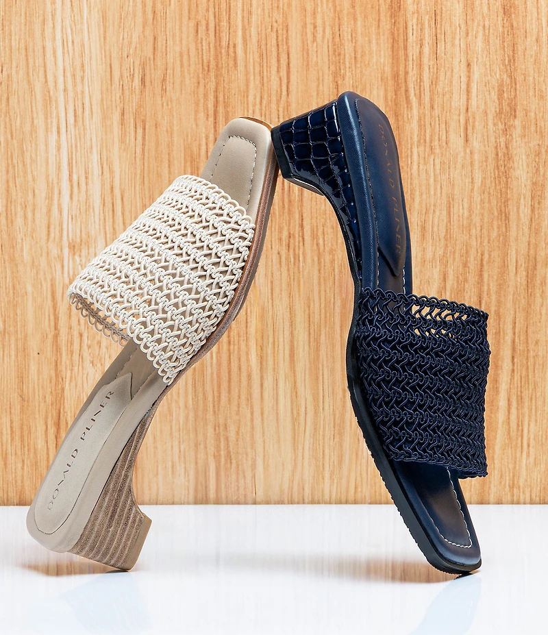 Donald Pliner Clodie Stretch Macrame Slide Sandals