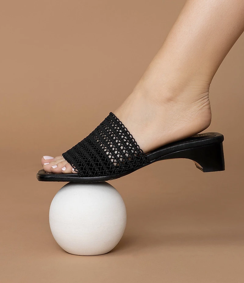 Donald Pliner Clodie Stretch Macrame Slide Sandals