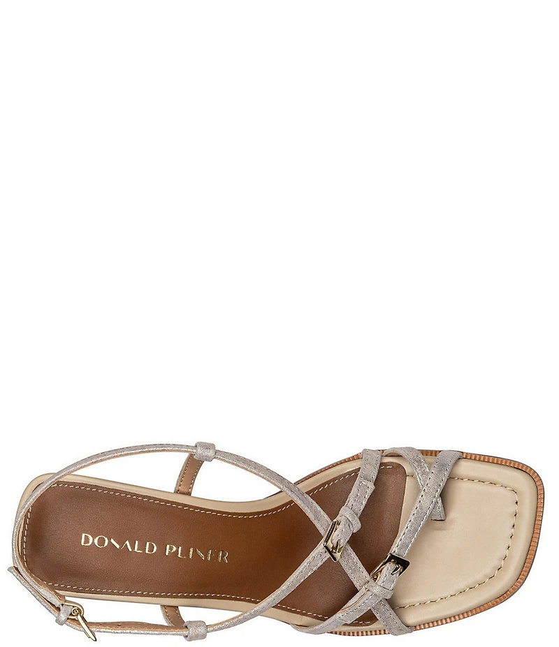 Donald Pliner Daffney Leather Slingback Block Heel Sandals