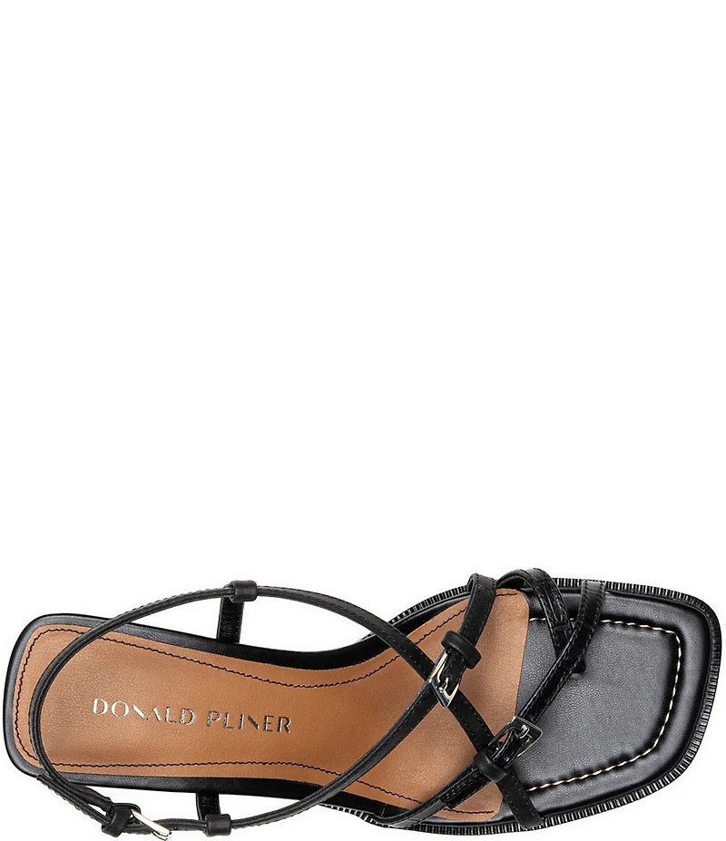 Donald Pliner Daffney Leather Slingback Croco Heel Sandals