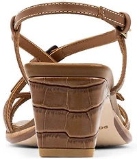 Donald Pliner Daffney Leather Slingback Croco Heel Sandals