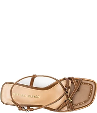 Donald Pliner Daffney Leather Slingback Croco Heel Sandals