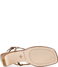 Donald Pliner Daffney Leather Slingback Croco Heel Sandals