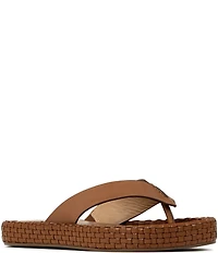 Donald Pliner Dasara Leather Woven Platform Thong Sandals