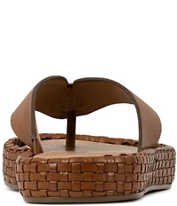 Donald Pliner Dasara Leather Woven Platform Thong Sandals
