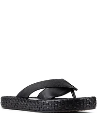 Donald Pliner Dasara Leather Woven Platform Thong Sandals