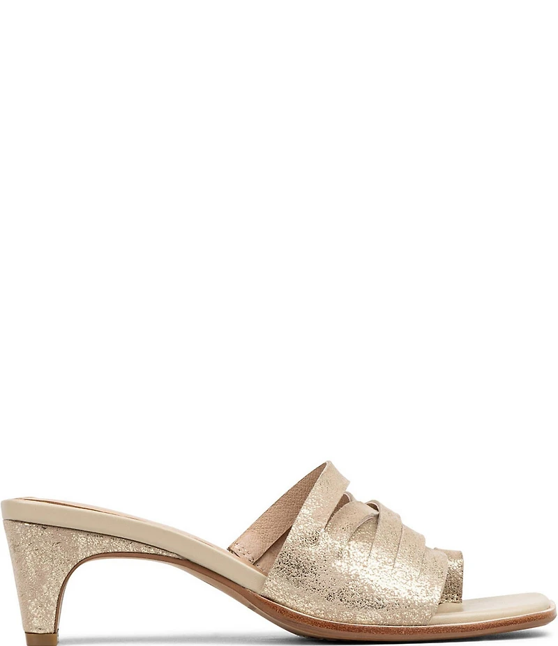 Donald Pliner Dayvi Metallic Tumbled Suede Toe Ring Dress Sandals