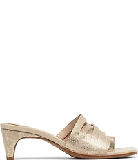 Donald Pliner Dayvi Metallic Tumbled Suede Toe Ring Dress Sandals