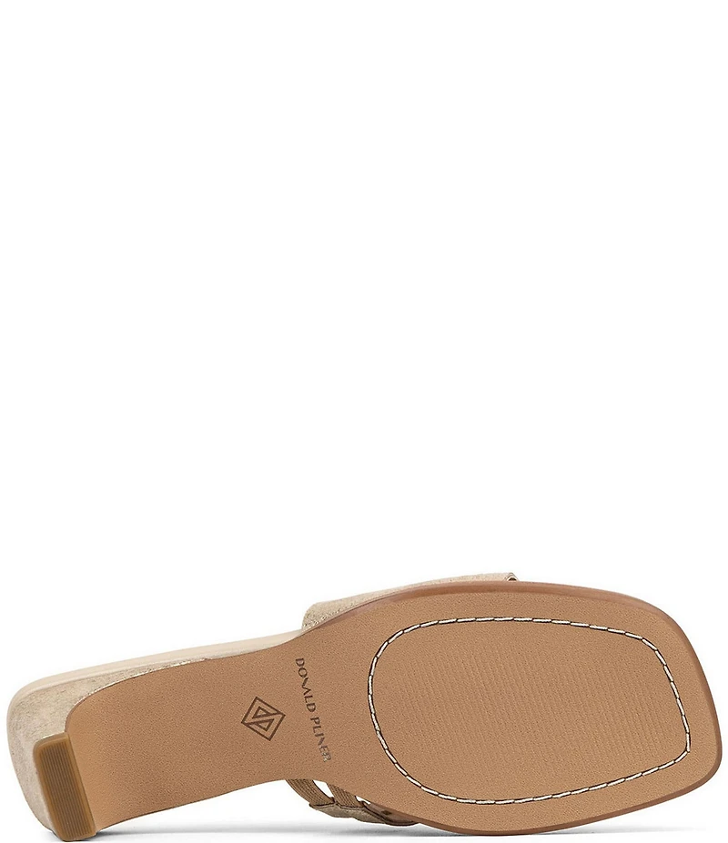 Donald Pliner Dayvi Metallic Tumbled Suede Toe Ring Dress Sandals