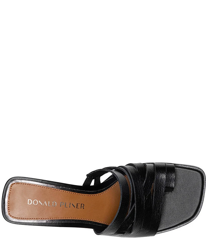 Donald Pliner Dayvi Tumbled Leather Toe Ring Dress Sandals