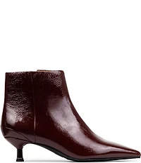 Donald Pliner Dazha Crinkle Patent Leather Kitten Heel Dress Booties