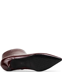 Donald Pliner Dazha Crinkle Patent Leather Kitten Heel Dress Booties