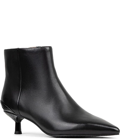 Donald Pliner Dazha Leather Kitten Heel Dress Booties