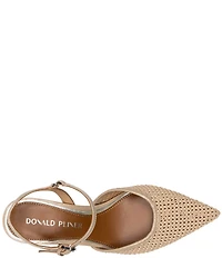 Donald Pliner Demur Macrame Patent Ankle Strap Pointed Toe Dress Pumps