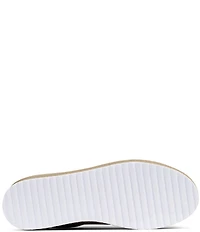 Donald Pliner Dew Shiny Raffia Side Zip Platform Sneakers