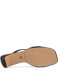 Donald Pliner Dhora Silk Asymmetrical Thong Beaded Slide Sandals