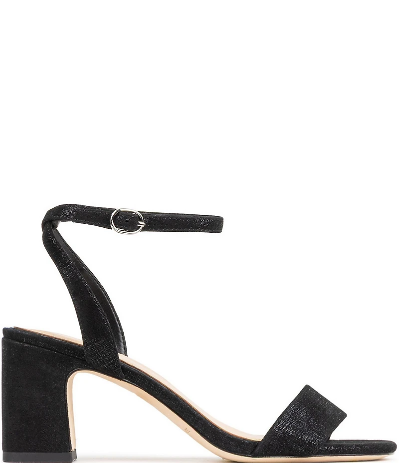 Donald Pliner Doyenne Distressed Metallic Leather Ankle Strap Dress Sandals