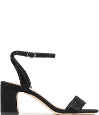 Donald Pliner Doyenne Distressed Metallic Leather Ankle Strap Dress Sandals