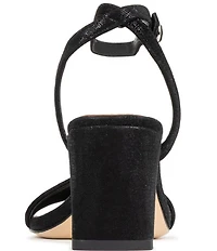 Donald Pliner Doyenne Distressed Metallic Leather Ankle Strap Dress Sandals