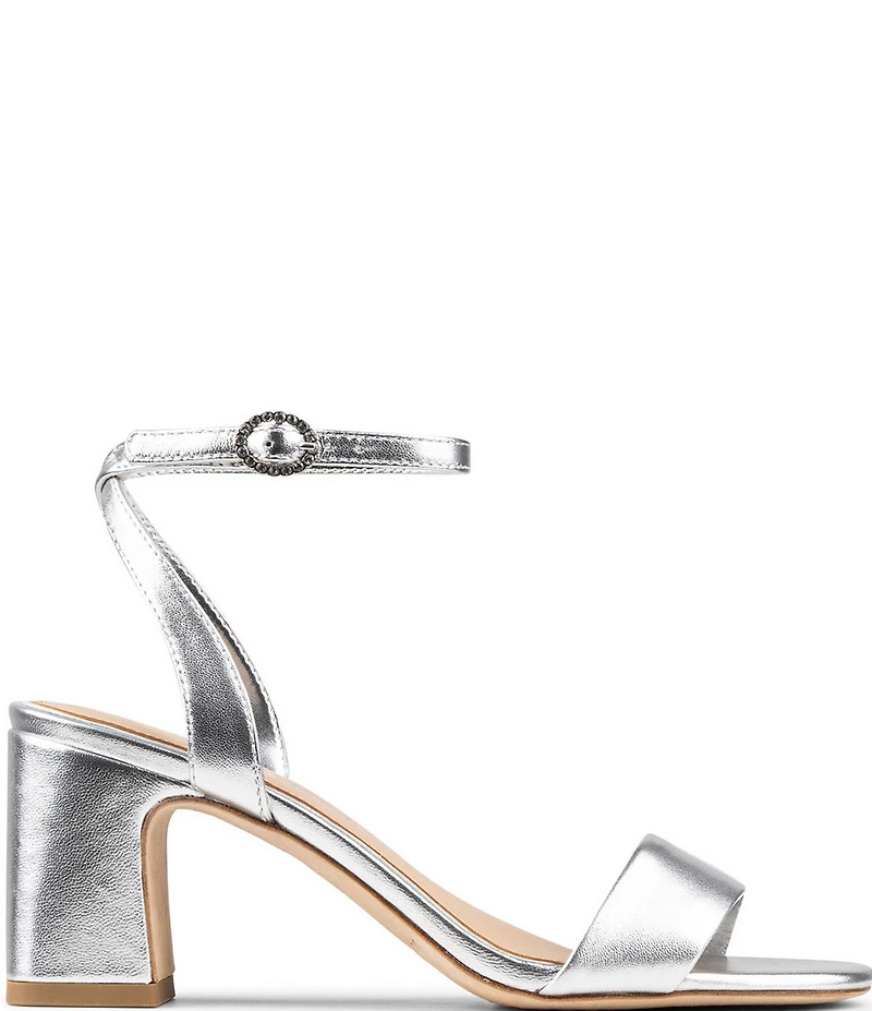 Donald Pliner Doyenne Metallic Leather Ankle Strap Dress Sandals