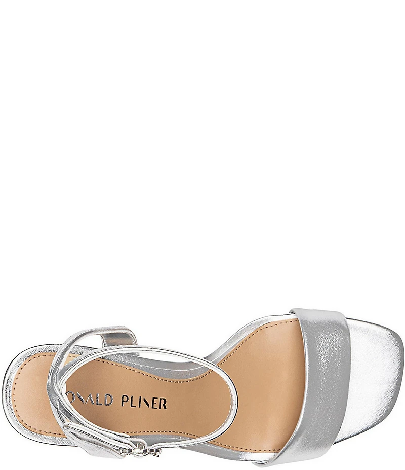 Donald Pliner Doyenne Metallic Leather Ankle Strap Dress Sandals