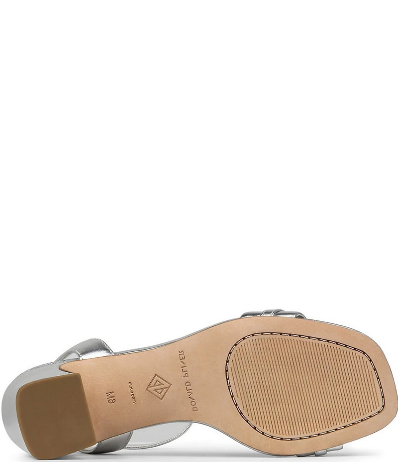 Donald Pliner Doyenne Metallic Leather Ankle Strap Jewel Ornament Dress Sandals