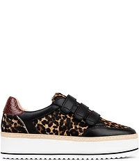 Donald Pliner Dreamboat Leopard Print Haircalf Platform Sneakers