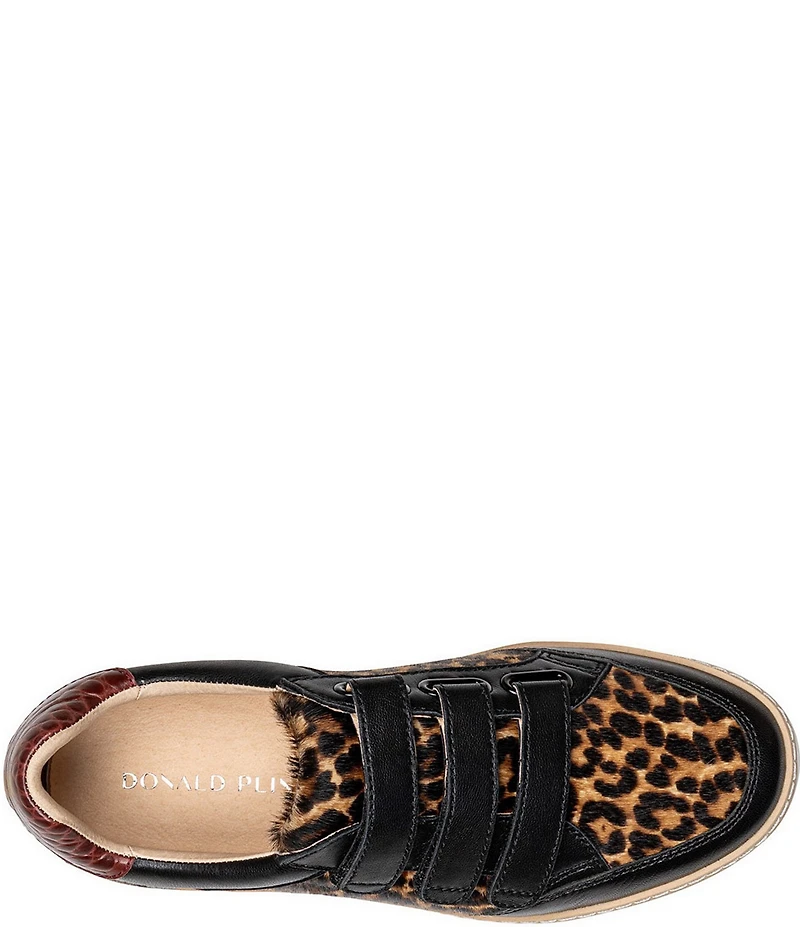 Donald Pliner Dreamboat Leopard Print Haircalf Platform Sneakers