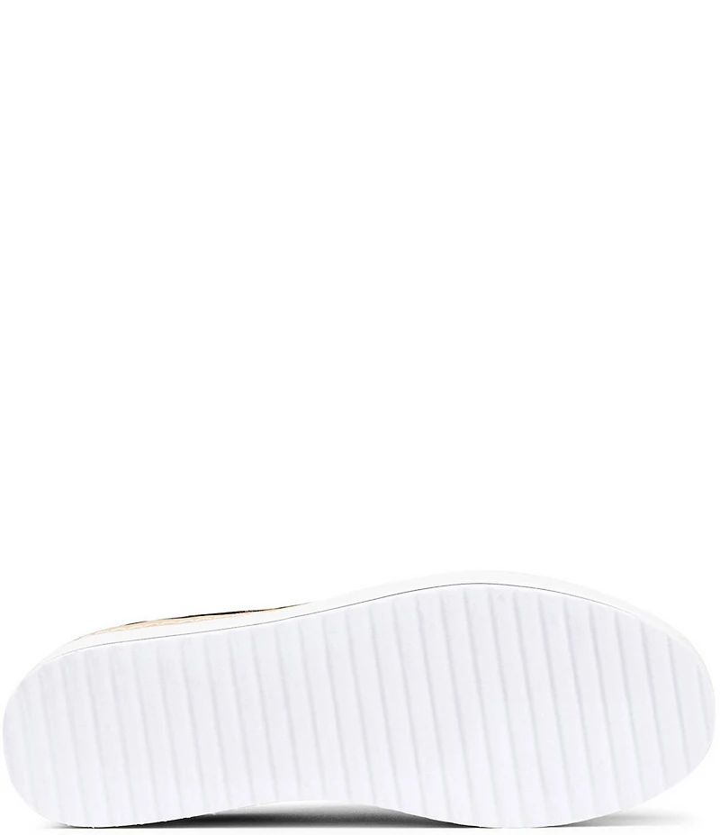 Donald Pliner Dreamboat Leopard Print Haircalf Platform Sneakers