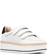 Donald Pliner Dreamboat Perforated Leather Platform Sneakers