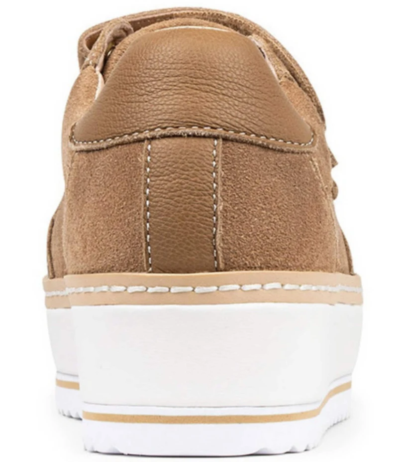 Donald Pliner Dreamboat Perforated Suede Platform Sneakers