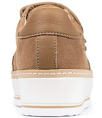 Donald Pliner Dreamboat Perforated Suede Platform Sneakers