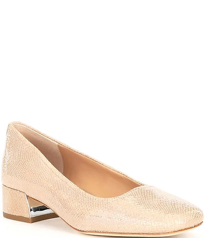 Donald Pliner Drew Iridescent Snake Embossed Leather Pumps