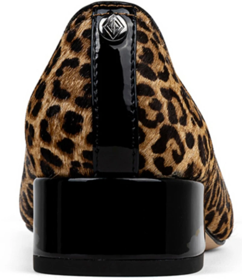 Donald Pliner Drew Leopard Printed Calf Hair Pumps