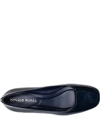 Donald Pliner Dreww Crinkle Patent Leather Croco Block Heel Pumps