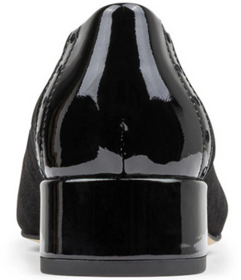 Donald Pliner Dreww Suede Perforated Patent Cap Toe Pumps