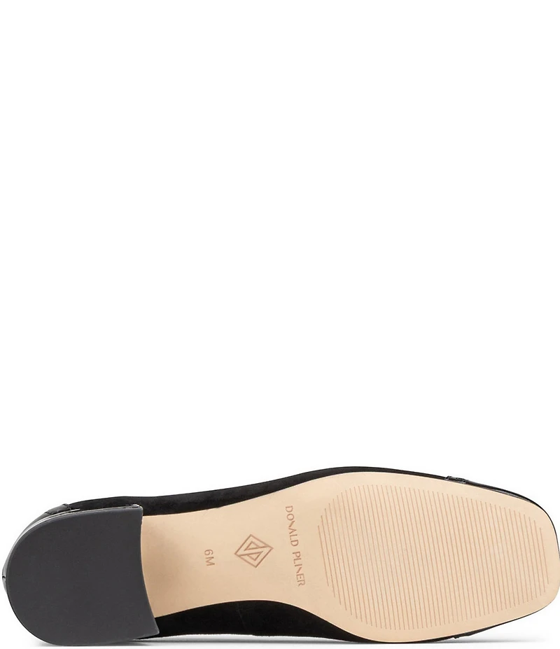 Donald Pliner Dreww Suede Perforated Patent Cap Toe Pumps