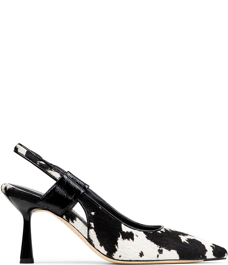 Donald Pliner Elliemay Cow Print Calf Hair Slingback Pumps