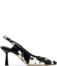 Donald Pliner Elliemay Cow Print Calf Hair Slingback Pumps