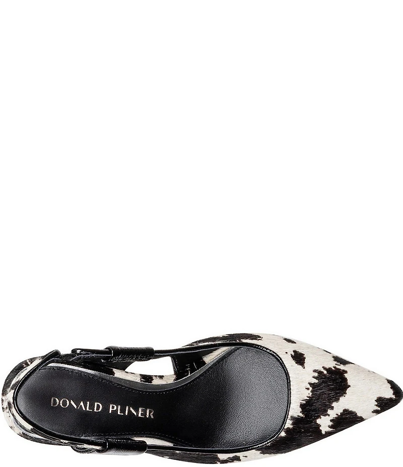 Donald Pliner Elliemay Cow Print Calf Hair Slingback Pumps