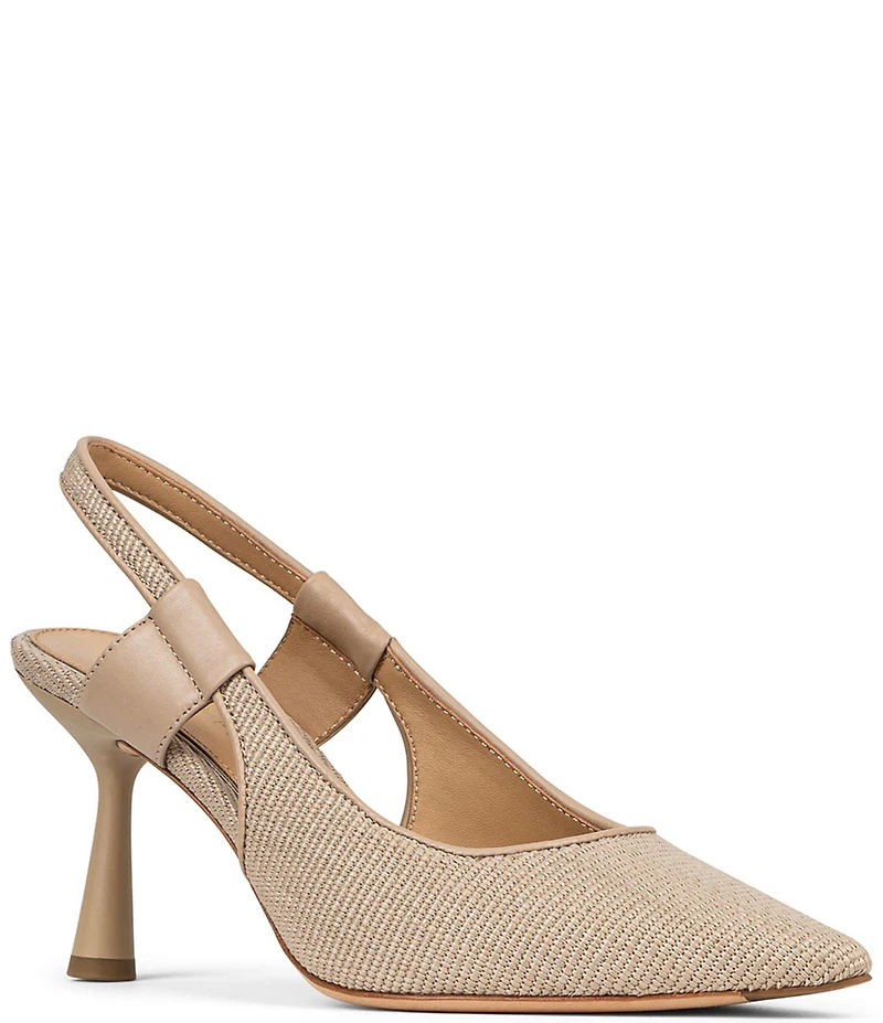 Donald Pliner Elliemay Raffia Leather Slingback Pumps