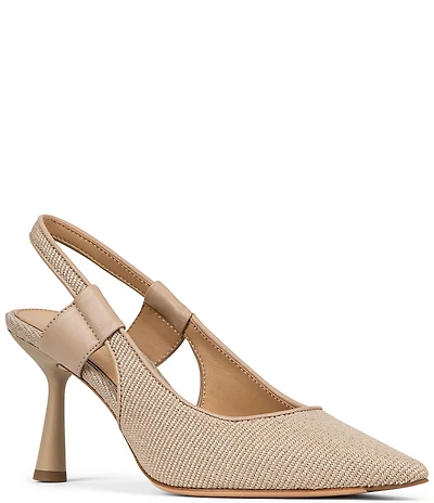 Donald Pliner Elliemay Raffia Leather Slingback Pumps