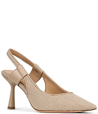 Donald Pliner Elliemay Raffia Leather Slingback Pumps