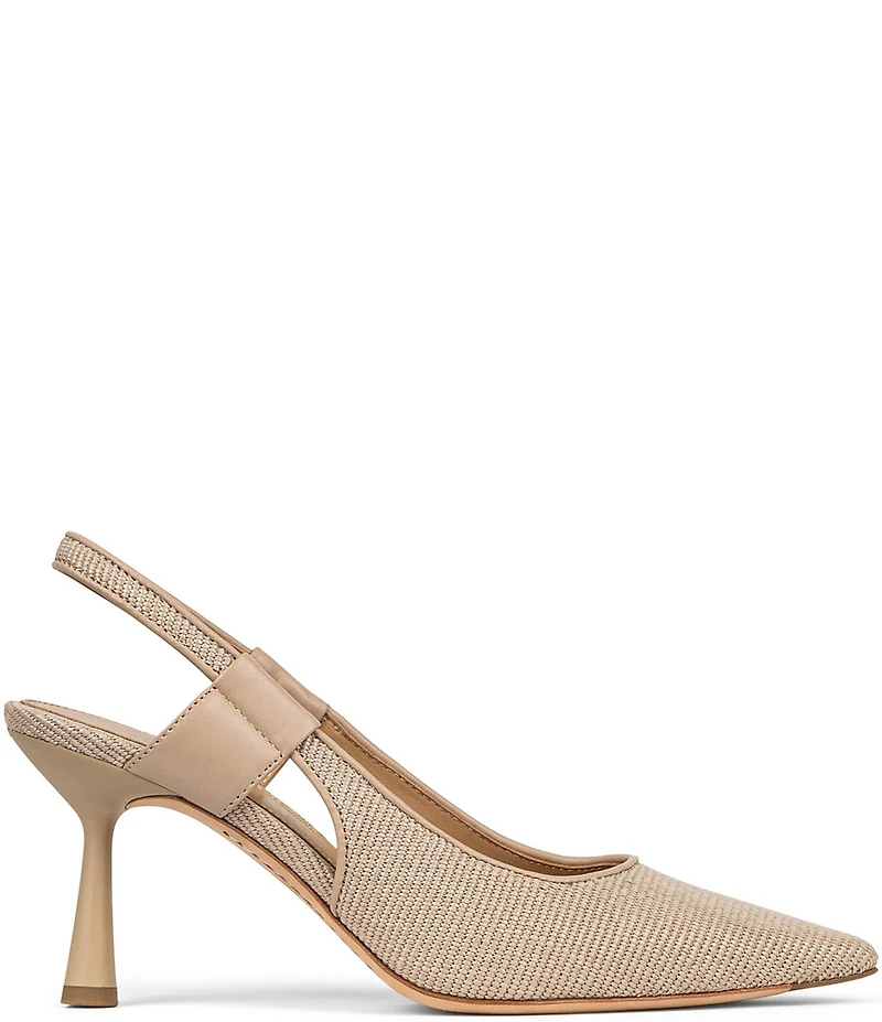 Donald Pliner Elliemay Raffia Leather Slingback Pumps