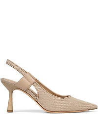 Donald Pliner Elliemay Raffia Leather Slingback Pumps