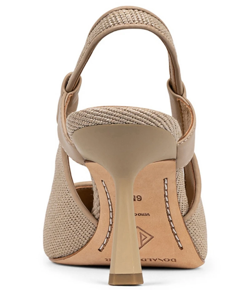 Donald Pliner Elliemay Raffia Leather Slingback Pumps