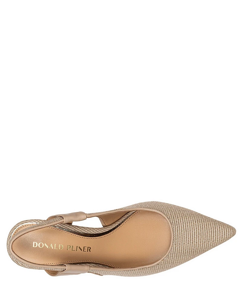 Donald Pliner Elliemay Raffia Leather Slingback Pumps