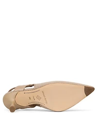 Donald Pliner Elliemay Raffia Leather Slingback Pumps
