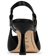 Donald Pliner Elliemay Raffia Patent Leather Slingback Pumps