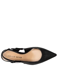 Donald Pliner Elliemay Raffia Patent Leather Slingback Pumps